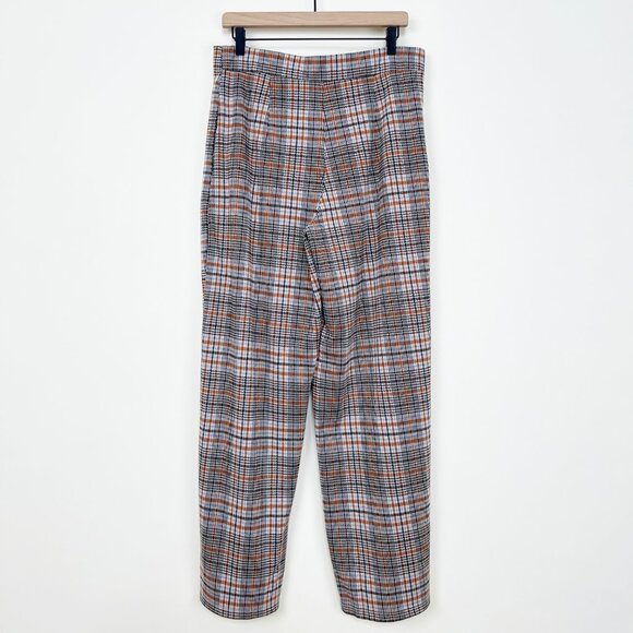 Anthropologie Plaid Wide Leg Pants - Black, Brown, Cream - Picture 11 of 12